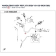 HANDLEBAR ASSY REPL BY 9DSV-101100-6K00-0BU product image