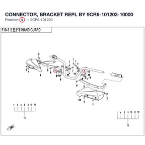 CONNECTOR, BRACKET REPL BY 9CR6-101203-10000 product image
