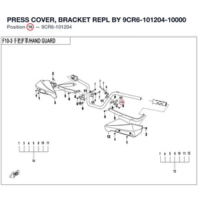 PRESS COVER, BRACKET REPL BY 9CR6-101204-10000 product image