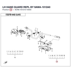 LH HAND GUARD REPL BY 9AWA-1012A0 product image