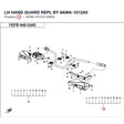 LH HAND GUARD REPL BY 9AWA-1012A0 product image