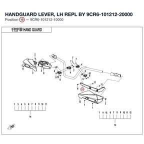 HANDGUARD LEVER, LH REPL BY 9CR6-101212-20000 product image