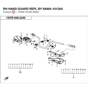 RH HAND GUARD REPL BY 9AWA-1013A0 product image