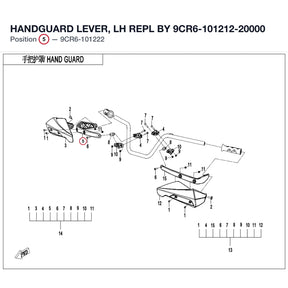 HANDGUARD LEVER, LH REPL BY 9CR6-101212-20000 product image