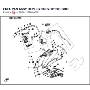 FUEL PAN ASSY REPL BY 9DSV-120200-6800 product image