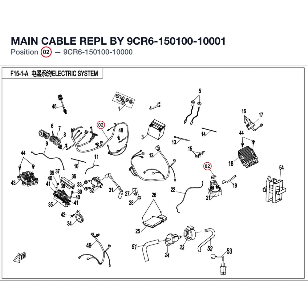 MAIN CABLE REPL BY 9CR6-150100-10001 product image