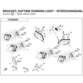 BRACKET, DAYTIME RUNNING LIGHT - INTERCHANGEABLE 9CR6-160001 - WHEN STOCK IS 0 -NO LONGER AVAILABLE product image