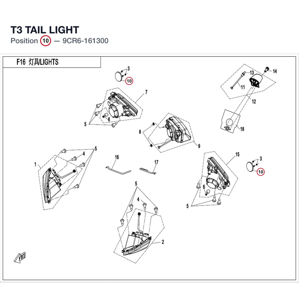 T3 TAIL LIGHT product image