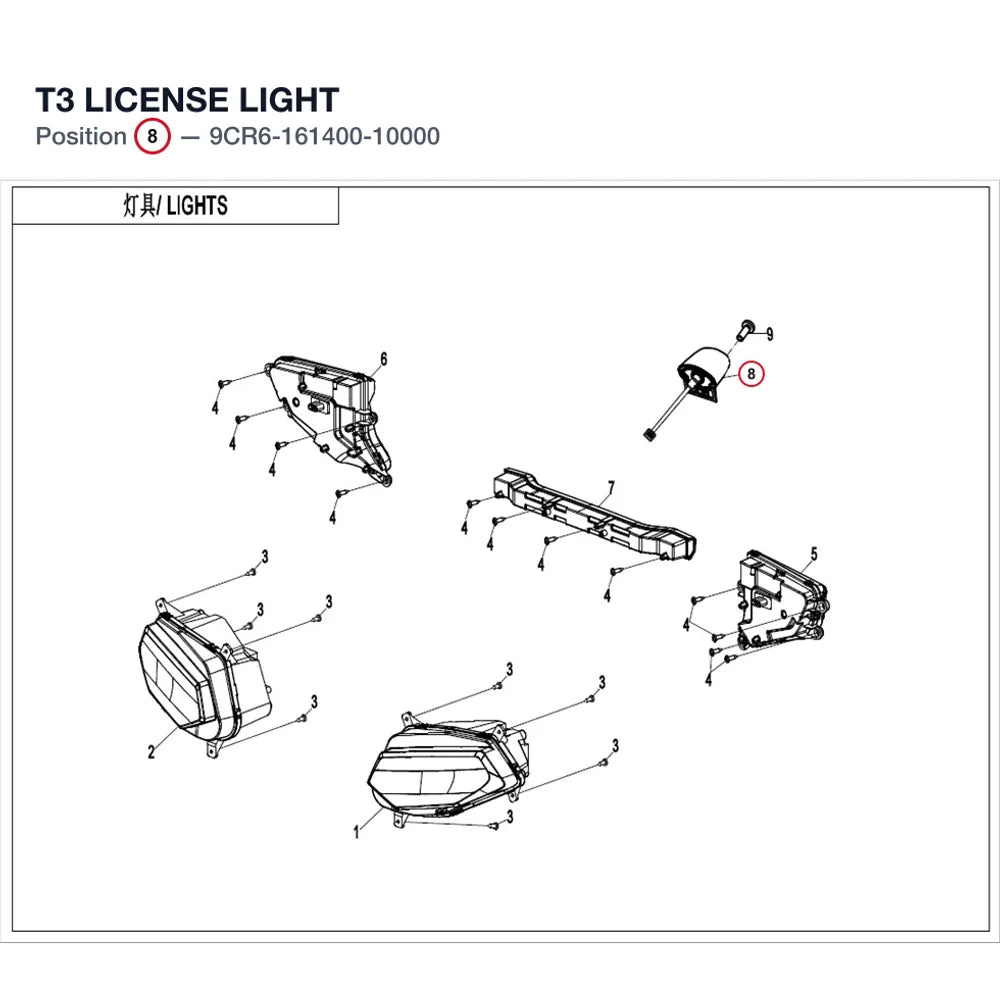T3 LICENSE LIGHT product image