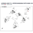 LICENCE LIGHT, T3 - INTERCHANGEABLE WITH 9AWA-161400-10000 product image