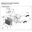 WATER OUTLET HOSE, RADIATOR product image