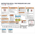 INSTRUCTION DECAL, TIRE PRESSURE AND LOAD product image