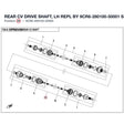 REAR CV DRIVE SHAFT, LH REPL BY 9CR6-280100-50001 product image