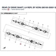 REAR CV DRIVE SHAFT, LH REPL BY 9CR6-280100-50001 product image