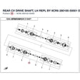 REAR CV DRIVE SHAFT, LH REPL BY 9CR6-280100-50001 product image