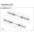 REAR SHAFT, LH product image