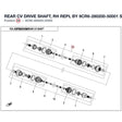 REAR CV DRIVE SHAFT, RH REPL BY 9CR6-280200-50001 product image