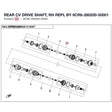 REAR CV DRIVE SHAFT, RH REPL BY 9CR6-280200-50001 product image