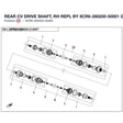 REAR CV DRIVE SHAFT, RH REPL BY 9CR6-280200-50001 product image