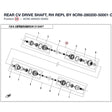 REAR CV DRIVE SHAFT, RH REPL BY 9CR6-280200-50001 product image