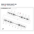 REAR CV DRIVE SHAFT, RH product image