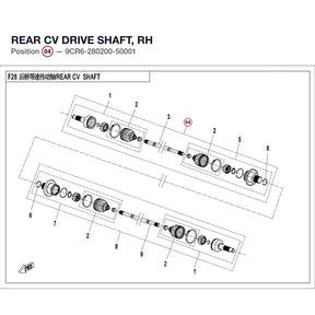 REAR CV DRIVE SHAFT, RH product image