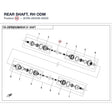 REAR SHAFT, RH product image