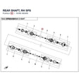 REAR SHAFT, RH product image