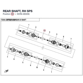 REAR SHAFT, RH product image