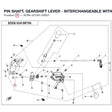 PIN SHAFT, GEARSHIFT LEVER - INTERCHANGEABLE WITH  9CR6-321001 product image