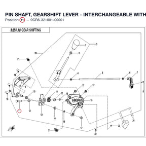 PIN SHAFT, GEARSHIFT LEVER - INTERCHANGEABLE WITH  9CR6-321001 product image