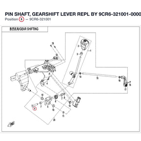 PIN SHAFT, GEARSHIFT LEVER REPL BY 9CR6-321001-00001 product image
