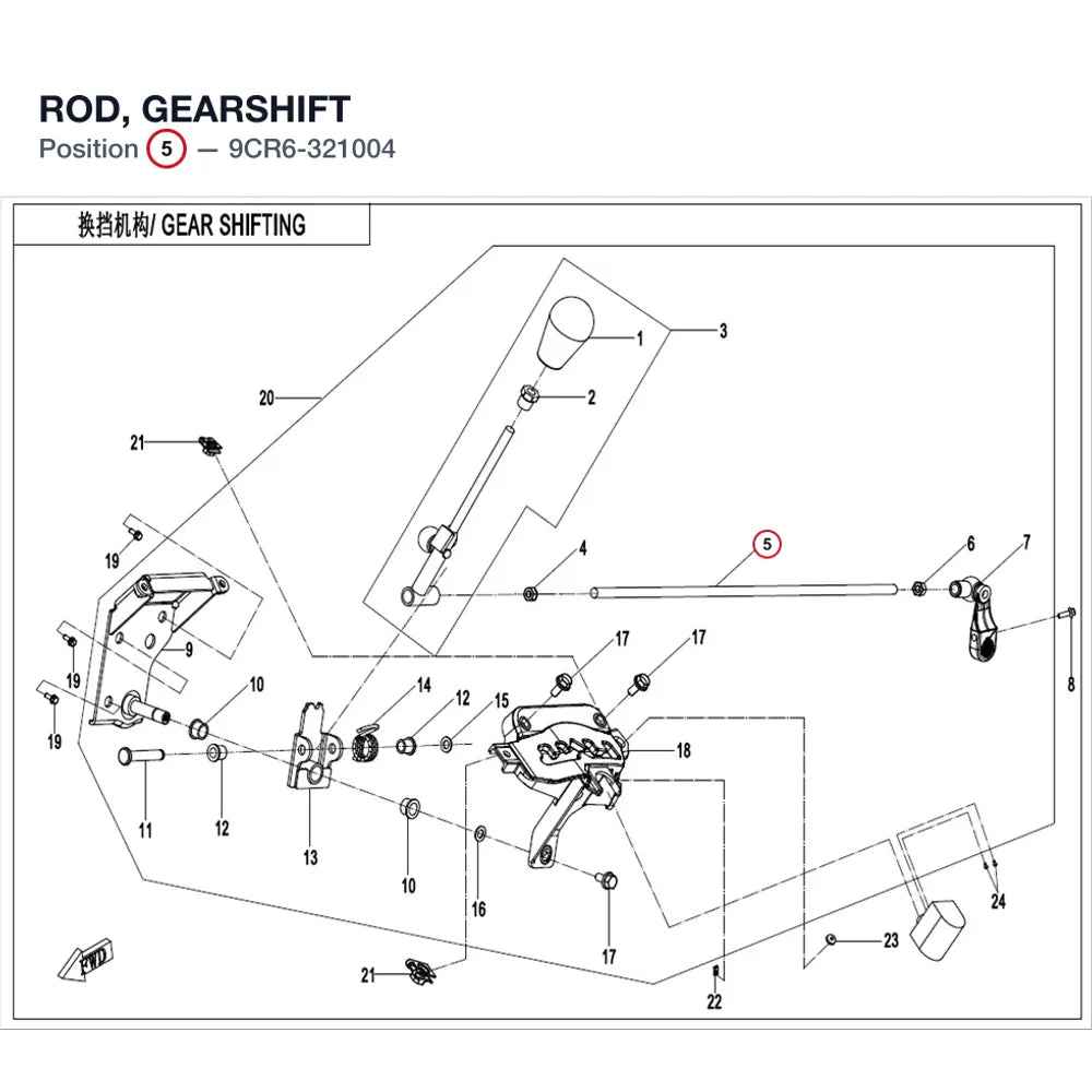 ROD, GEARSHIFT product image