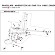 BASE PLATE - WHEN STOCK IS 0 THIS ITEM IS NO LONGER AVAILABLE product image