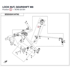 LOCK NUT, GEARSHIFT product image