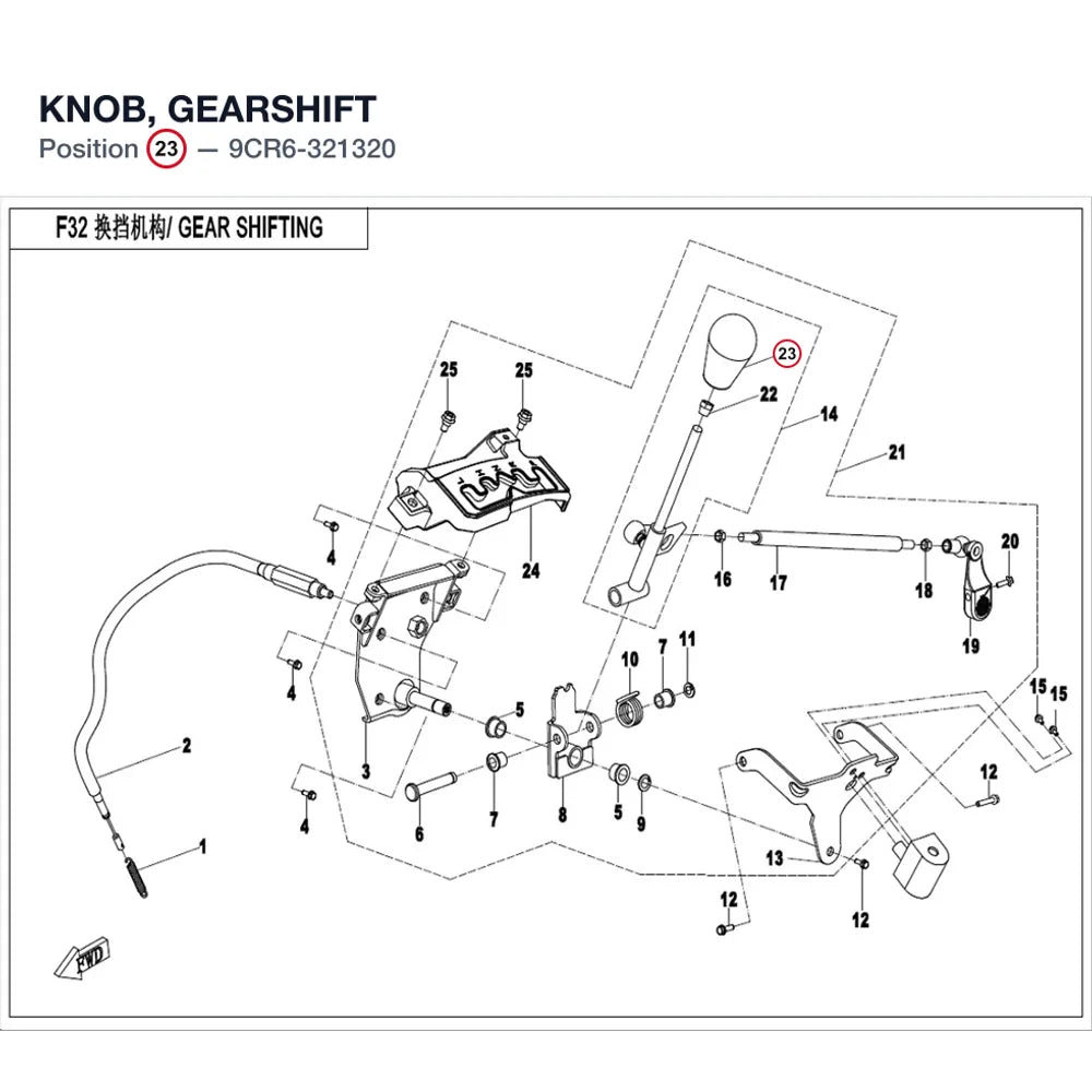 KNOB, GEARSHIFT product image