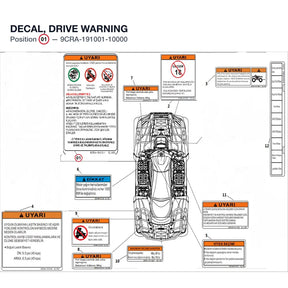 DECAL, DRIVE WARNING product image