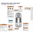 INSTRUCTION LABEL, GEAR SHIFT product image