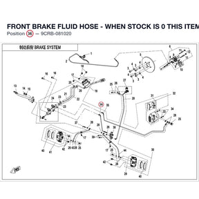 FRONT BRAKE FLUID HOSE - WHEN STOCK IS 0 THIS ITEM IS NO LONGER AVAILABLE product image
