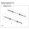 FRONT CV DRIVE SHAFT,LH product image