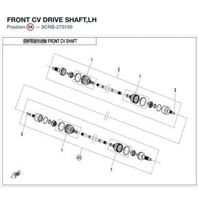 FRONT CV DRIVE SHAFT,LH product image