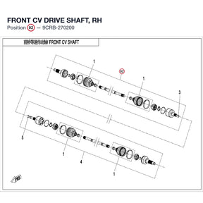FRONT CV DRIVE SHAFT, RH product image