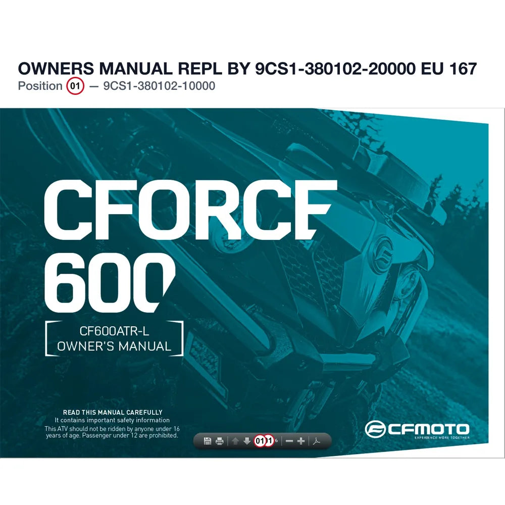 OWNERS MANUAL REPL BY 9CS1-380102-20000 product image