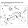 UPPER HEAT INSULATOR, REAR EXHAUST PIPE product image
