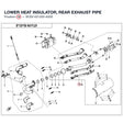 LOWER HEAT INSULATOR, REAR EXHAUST PIPE product image