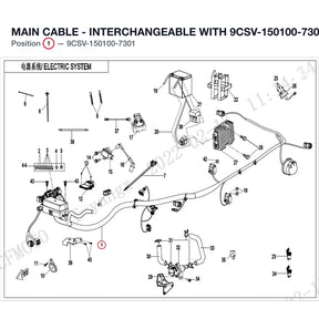 MAIN CABLE - INTERCHANGEABLE WITH 9CSV-150100-7300 product image