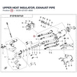 UPPER HEAT INSULATOR, EXHAUST PIPE product image