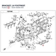 BRACKET, LH FOOTREST product image