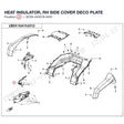 HEAT INSULATOR, RH SIDE COVER DECO PLATE product image