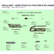 DECAL ASSY - WHEN STOCK IS 0 THIS ITEM IS NO LONGER AVAILABLE product image